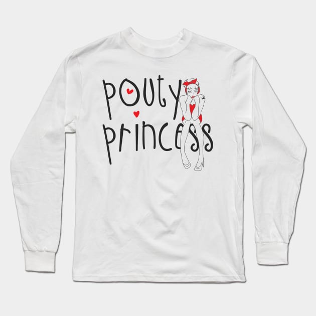 Pouty Princess Logo Long Sleeve T-Shirt by myimage